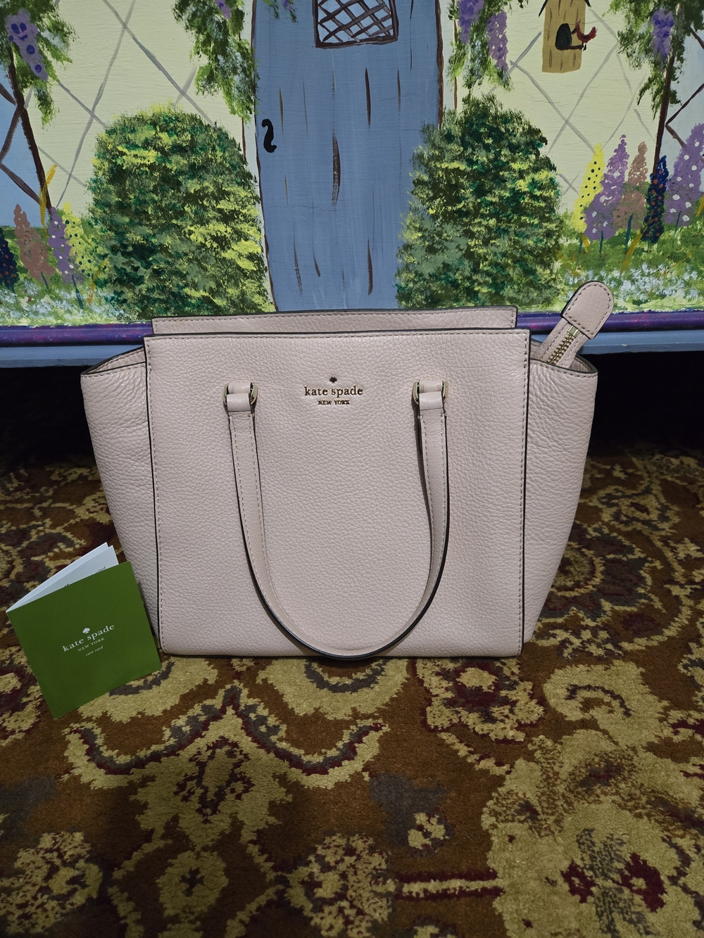 Kate Spade New York Pale Pink Leather Tote Bag
